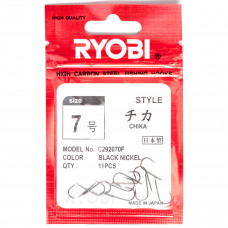 Крючки рыболовные Ryobi CHIKA FLATTED №7, 11 шт.
