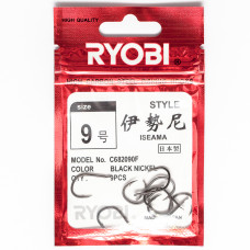 Крючки рыболовные Ryobi ISEAMA FLATTED №9, 9 шт.