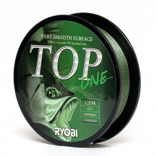 Плетеный шнур RYOBI PE TOP, 0.092 мм/3.5 кг, 120 м, темно-зеленый