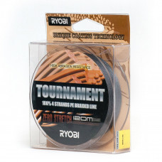 Плетеный шнур RYOBI PE TOURNAMENT, 0.092 мм/3.5 кг, 120 м, серый