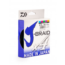 Плетеный шнур Daiwa J-Braid X4E, 0.12 мм/4.9 кг, 300 м, разноцветный